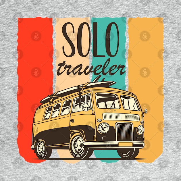 solo traveler van travel retro surf by yassinnox